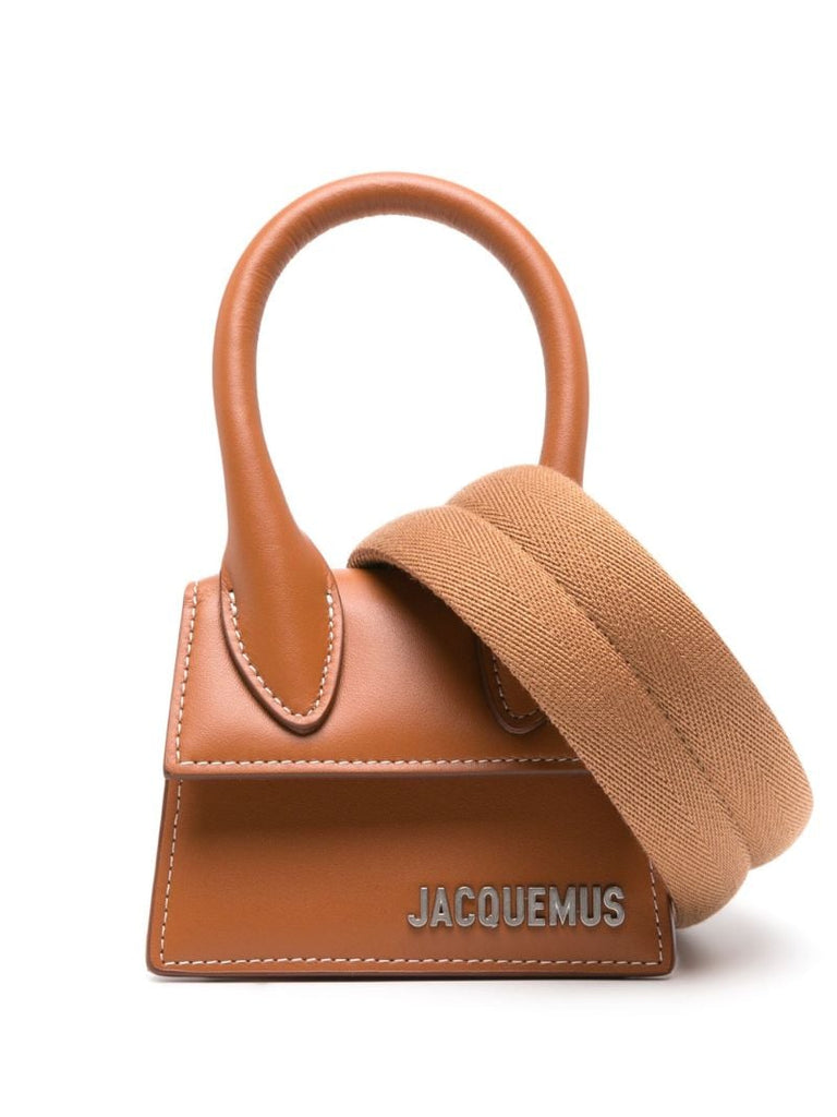 Brown Le Chiquito Homme Leather Top Handle Bag