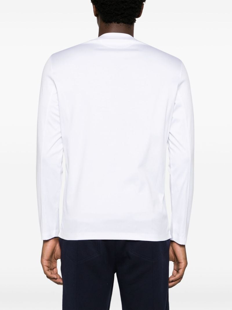 White Logo-embroidered Cotton T-shirt