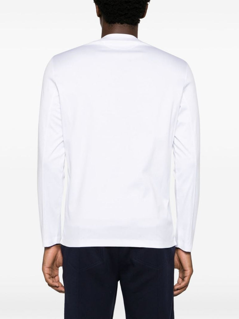 White Logo-embroidered Cotton T-shirt