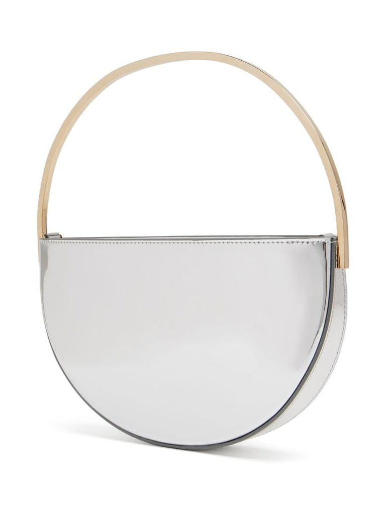 Silver-tone Purist Leather Shoulder Bag