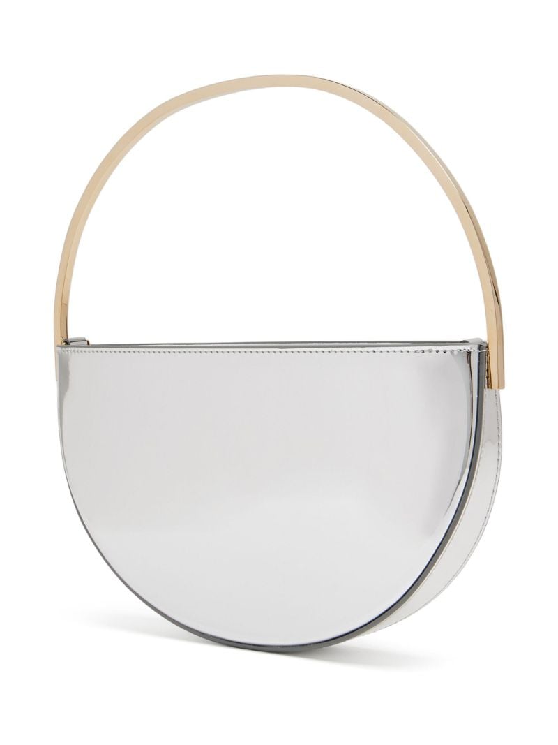 Silver-tone Purist Leather Shoulder Bag