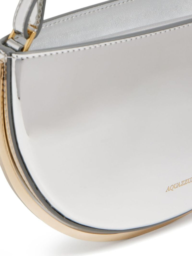 Silver-tone Purist Leather Shoulder Bag