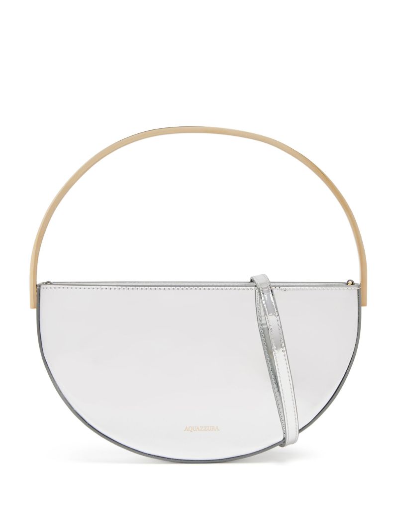 Silver-tone Purist Leather Shoulder Bag