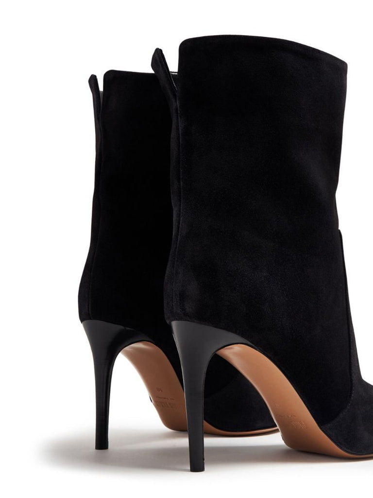 Black Stiletto 85 Suede Boots