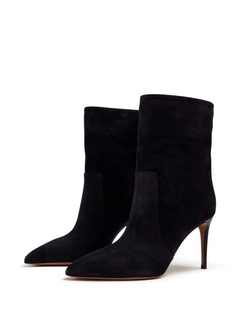 Black Stiletto 85 Suede Boots