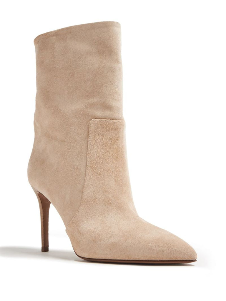 Neutral Stiletto 85 Suede Boots