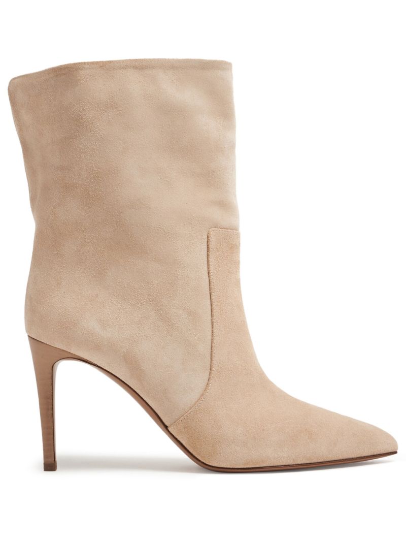 Neutral Stiletto 85 Suede Boots
