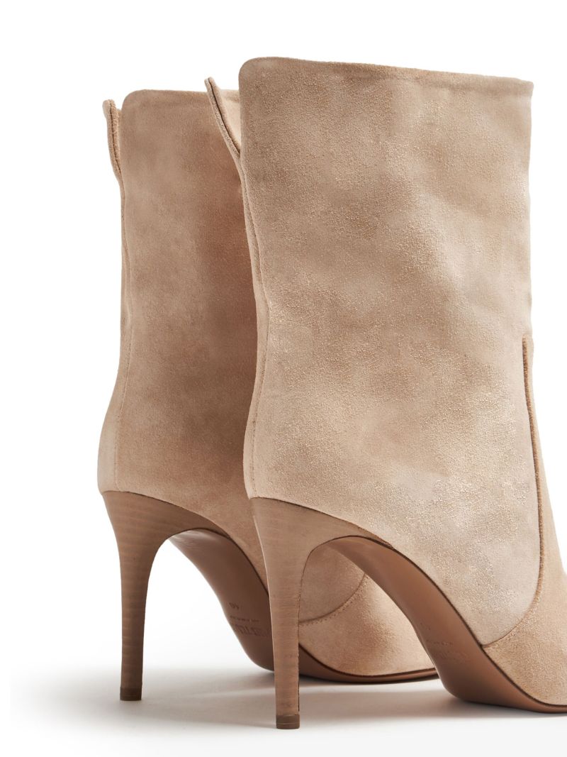 Neutral Stiletto 85 Suede Boots