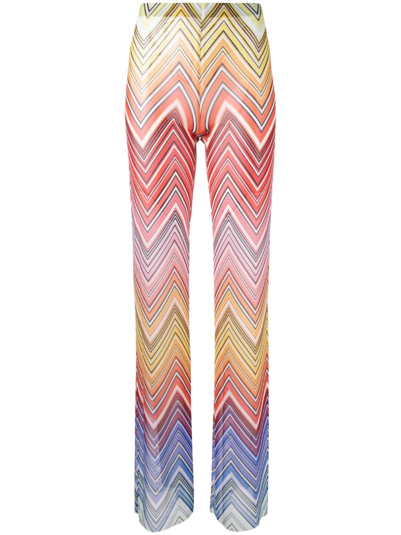 Multicolour Zigzag Straight-leg Trousers