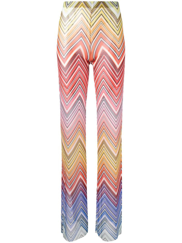Multicolour Zigzag Straight-leg Trousers
