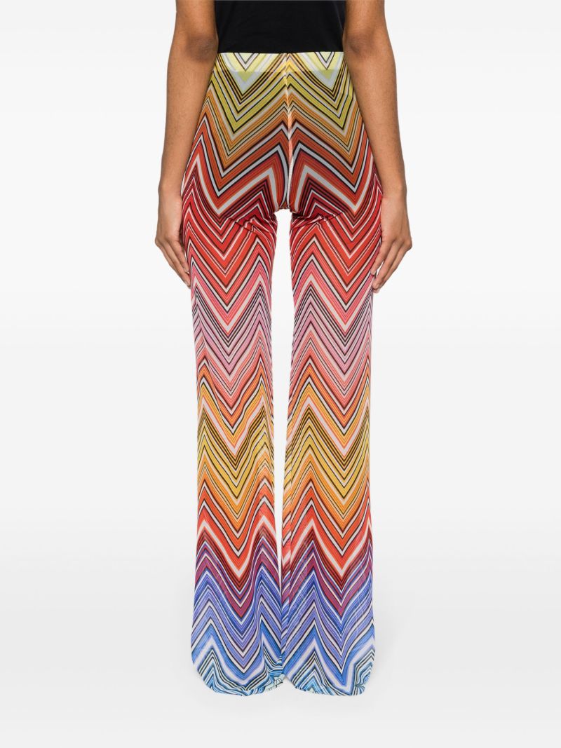 Multicolour Zigzag Straight-leg Trousers