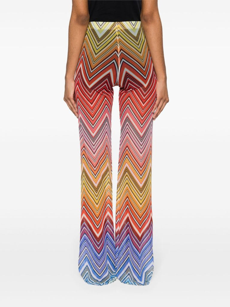 Multicolour Zigzag Straight-leg Trousers