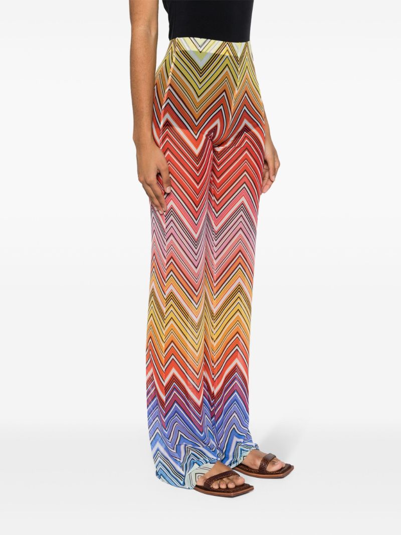 Multicolour Zigzag Straight-leg Trousers