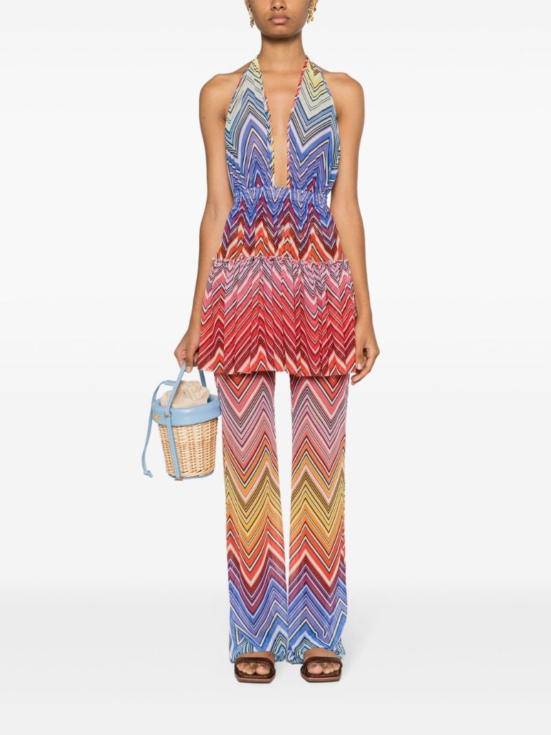 Multicolour Zigzag Straight-leg Trousers