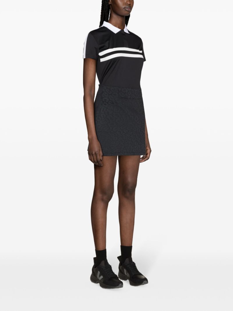 Black Denise Leopard-pattern Skirt