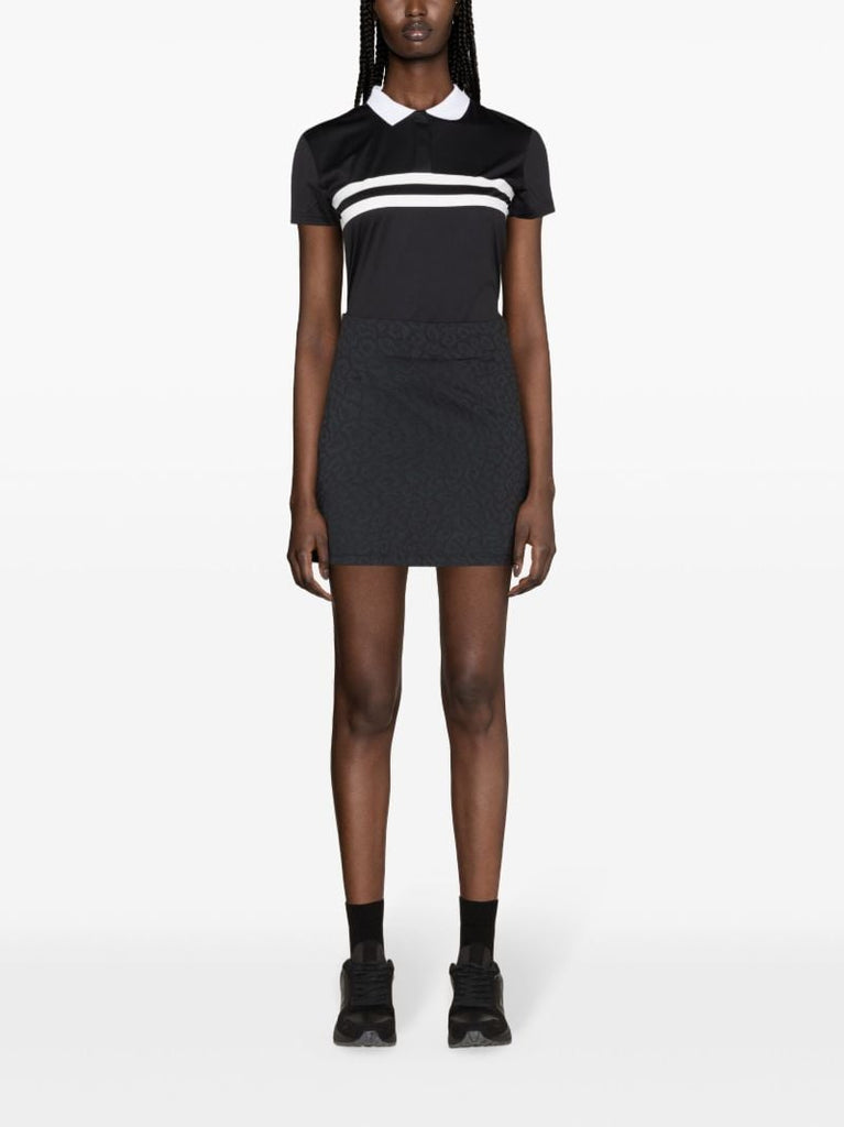 Black Denise Leopard-pattern Skirt