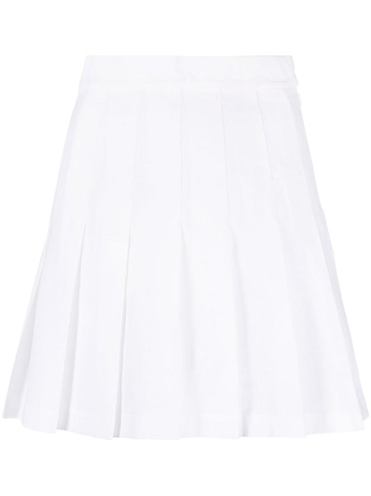 White Fay Pleated Mini Skirt