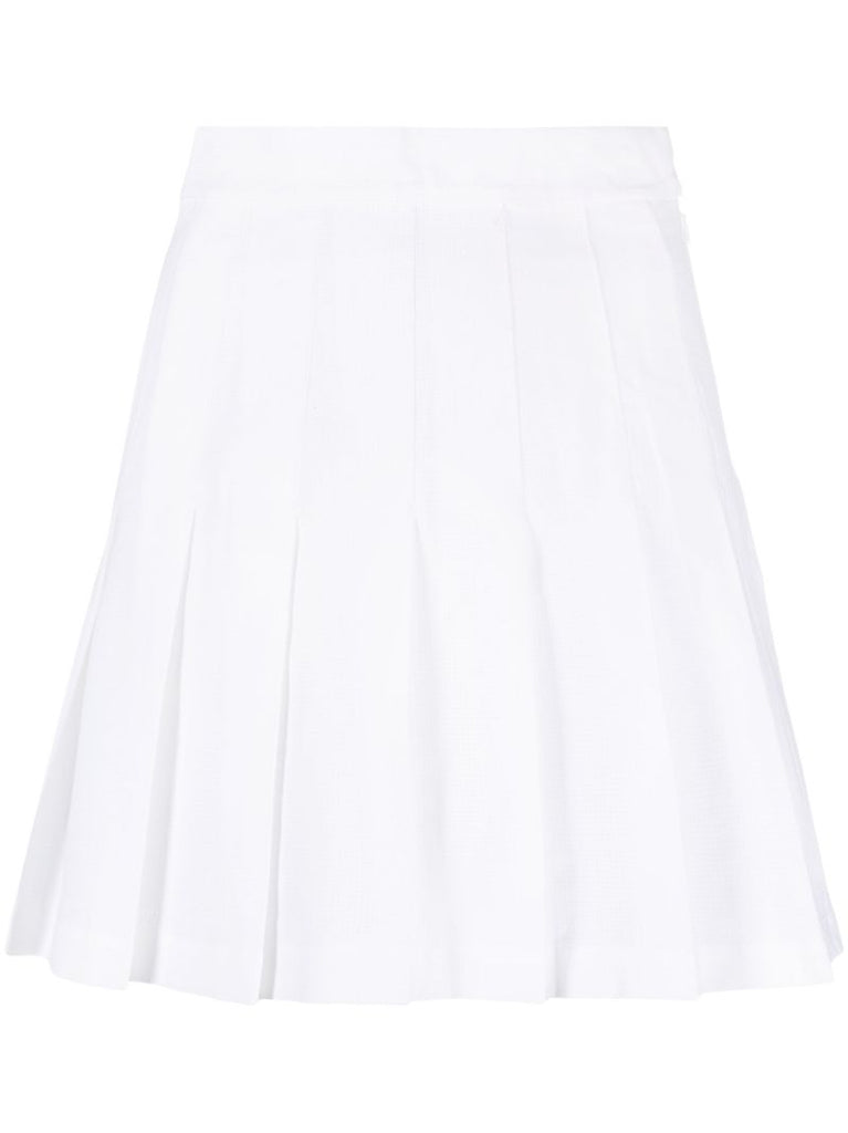 White Fay Pleated Mini Skirt
