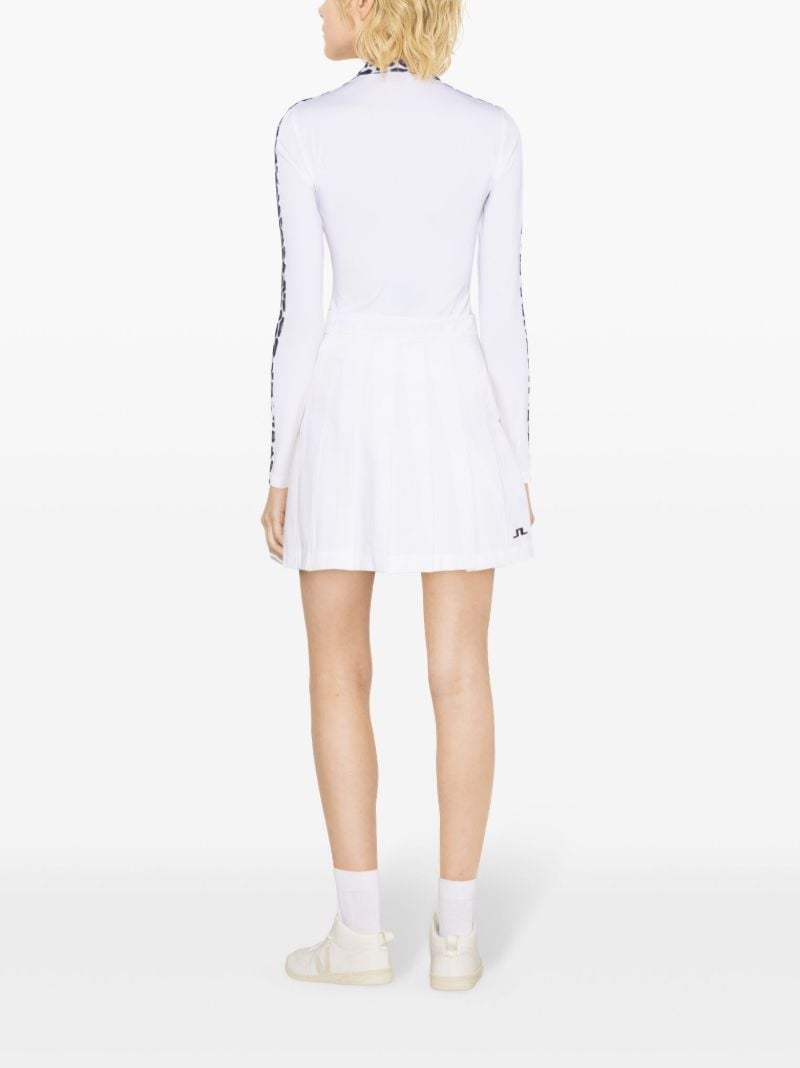 White Fay Pleated Mini Skirt