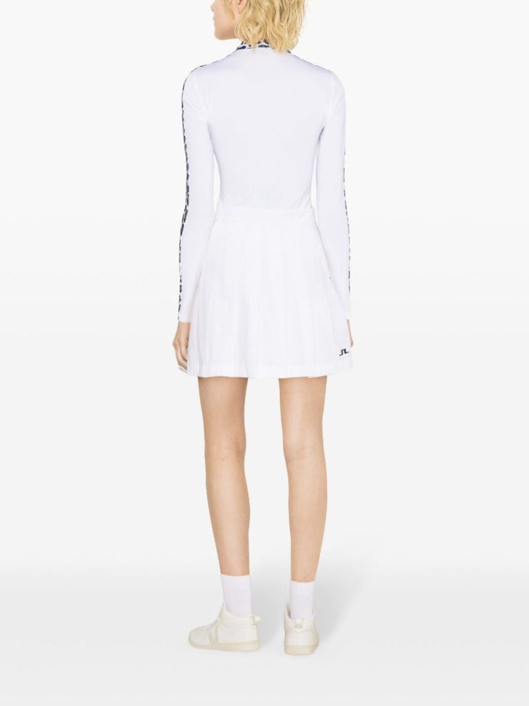 White Fay Pleated Mini Skirt