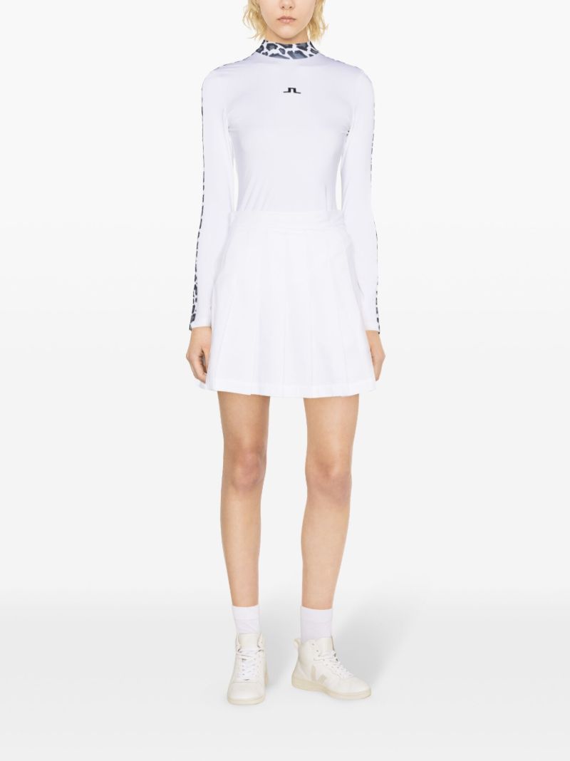 White Fay Pleated Mini Skirt