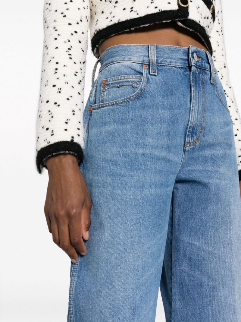 Blue Wide-leg Jeans