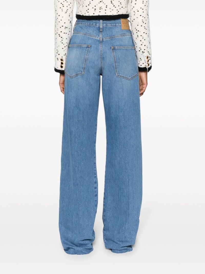 Blue Wide-leg Jeans