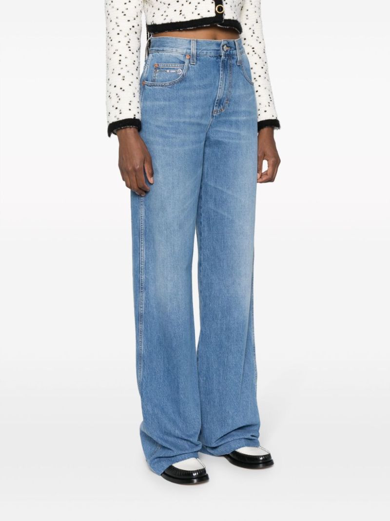 Blue Wide-leg Jeans