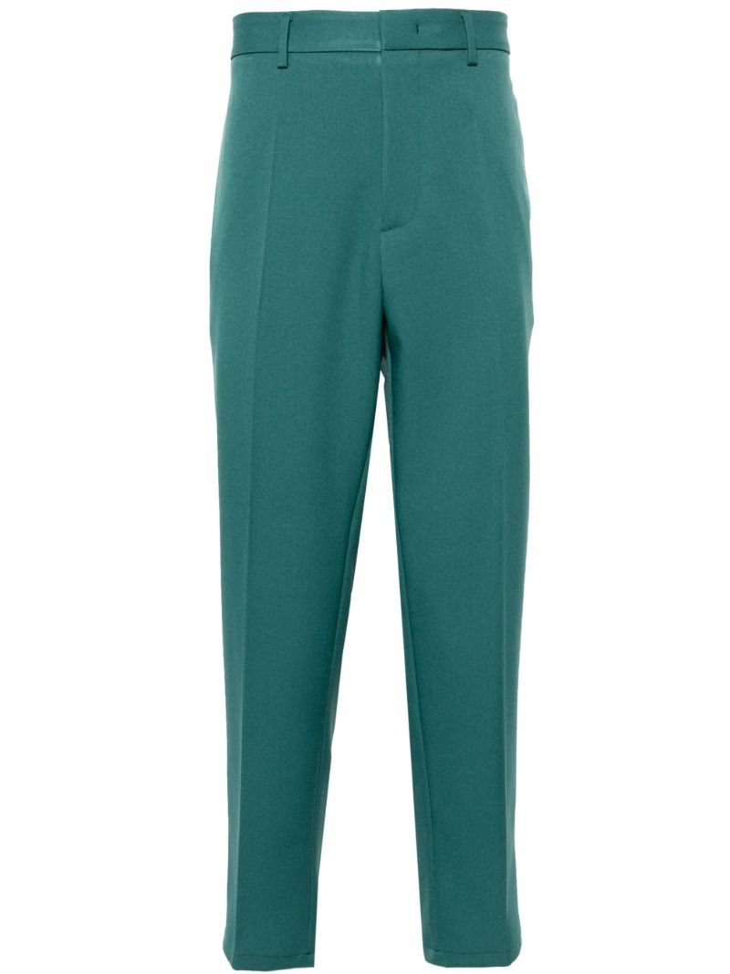 Green Tapered Tailored Trousers
