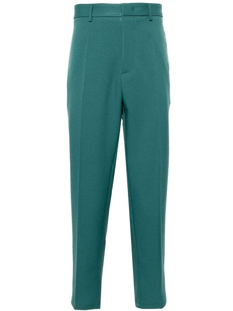 Green Tapered Tailored Trousers