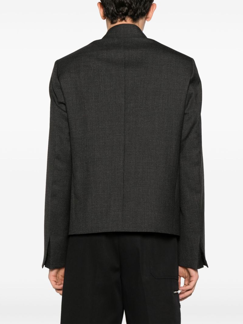 Grey Wool Bomber Jacket