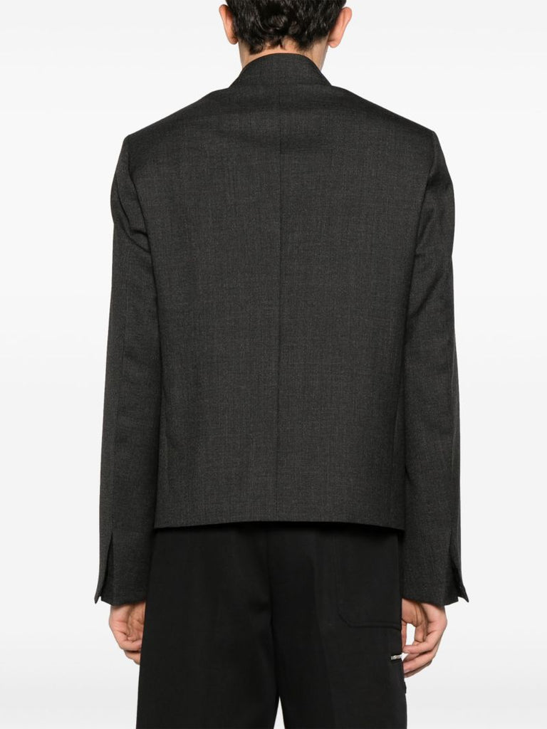 Grey Wool Bomber Jacket