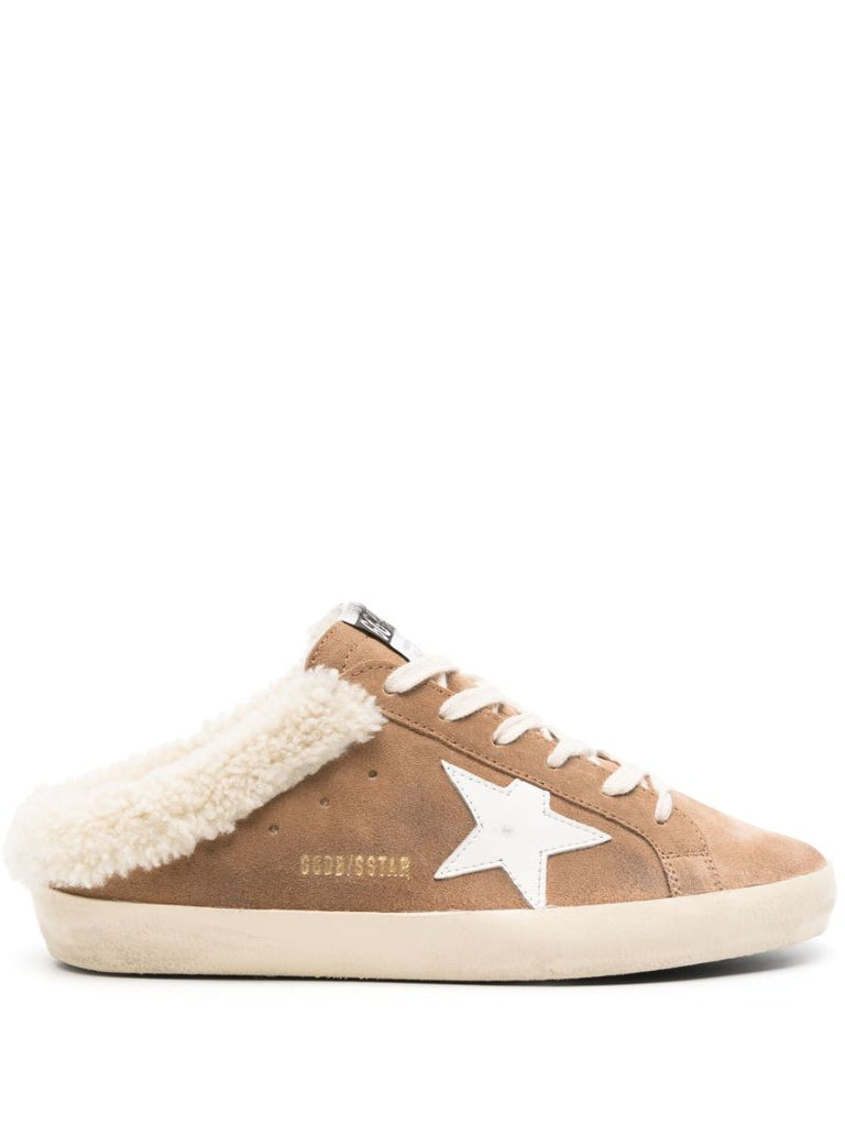 Brown Super-star Sabot Suede Sneakers