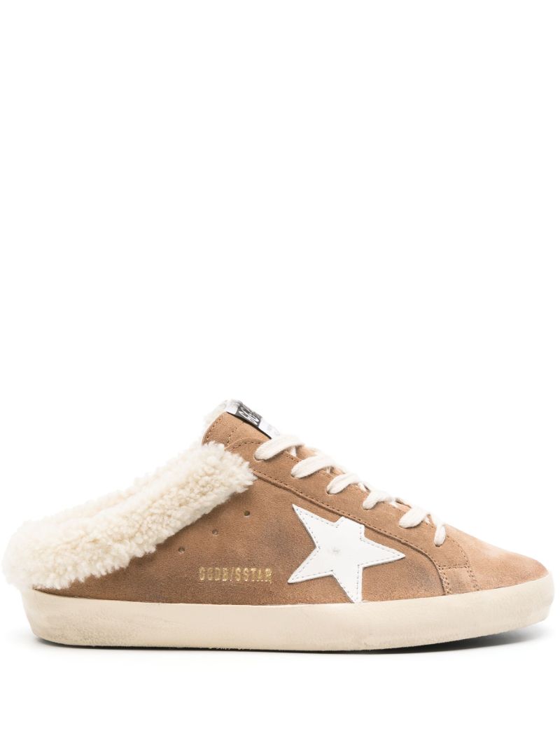 Brown Super-star Sabot Suede Sneakers