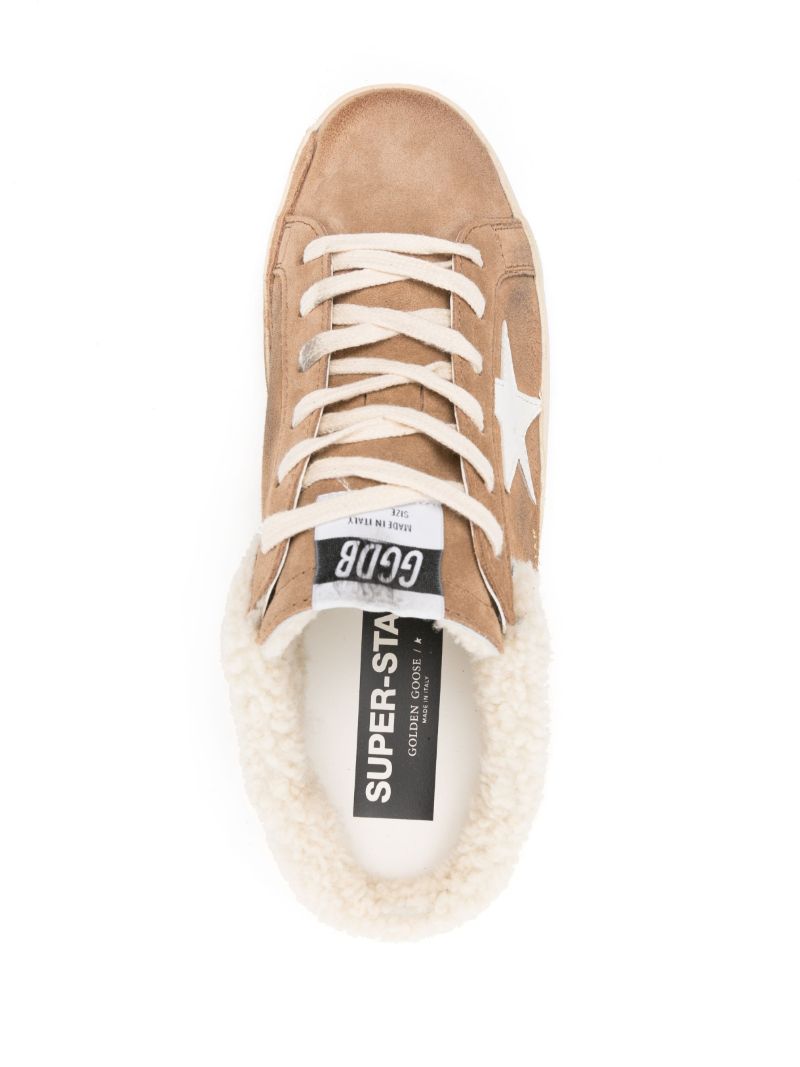 Brown Super-star Sabot Suede Sneakers