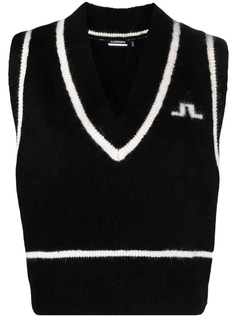 Black Marjorie Knitted Vest