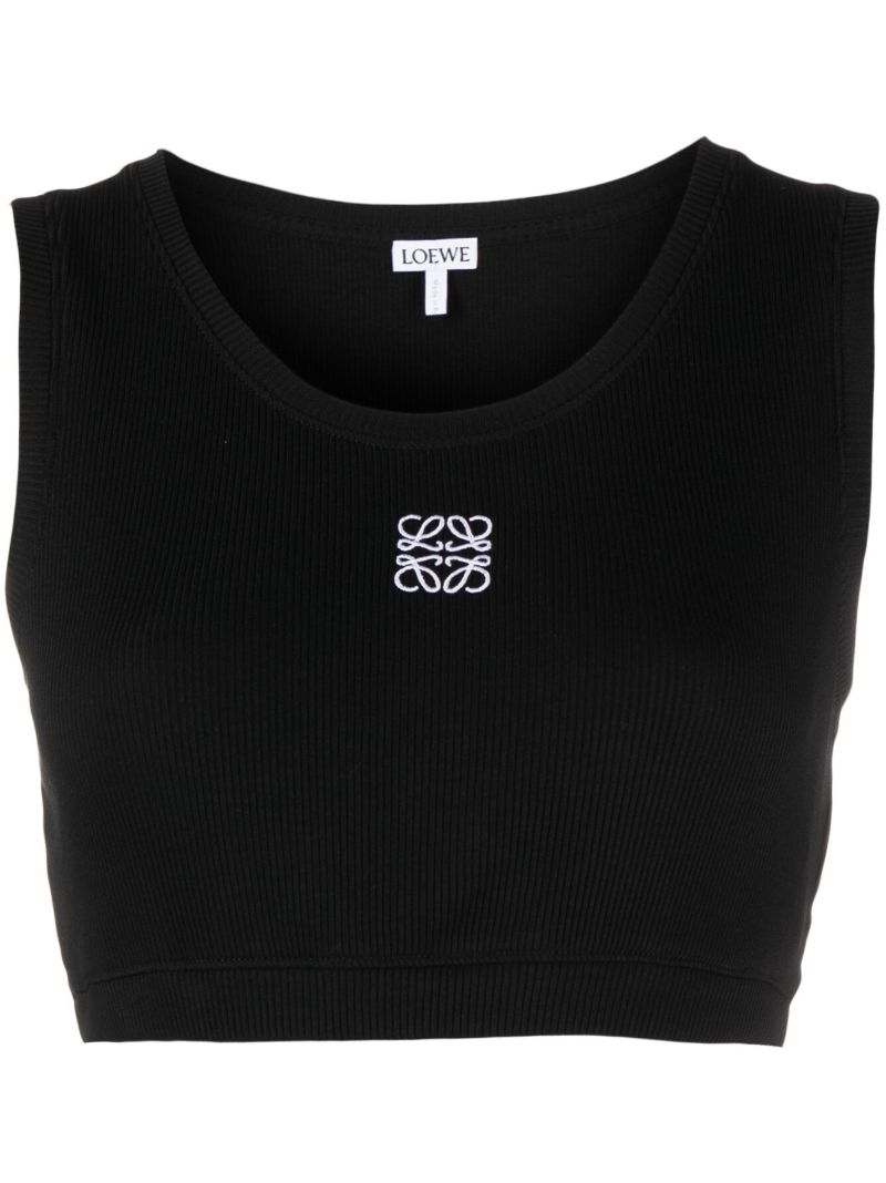 Black Anagram Cropped Tank Top