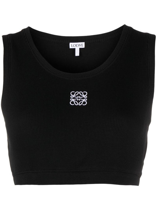 Black Anagram Cropped Tank Top