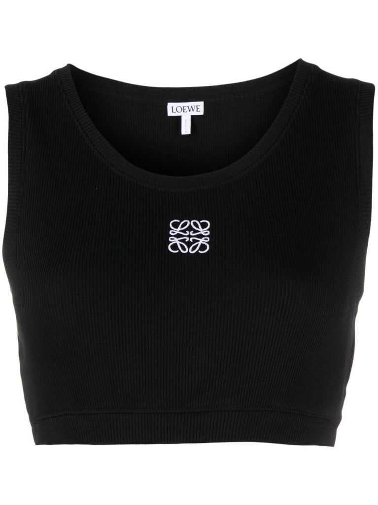 Black Anagram Cropped Tank Top