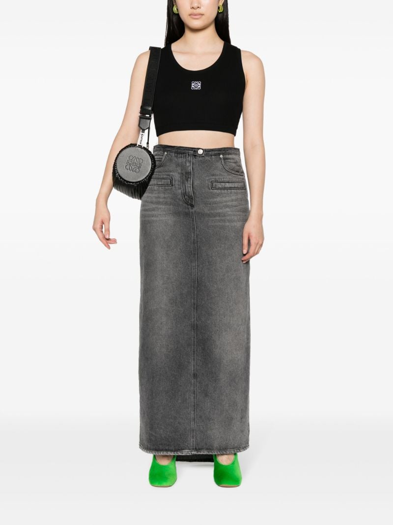Black Anagram Cropped Tank Top