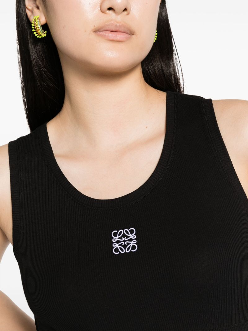 Black Anagram Cropped Tank Top