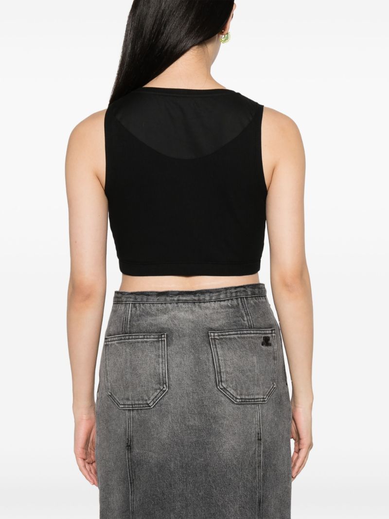 Black Anagram Cropped Tank Top