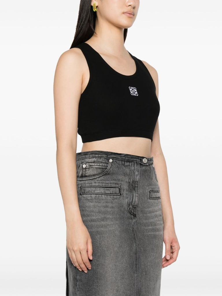Black Anagram Cropped Tank Top