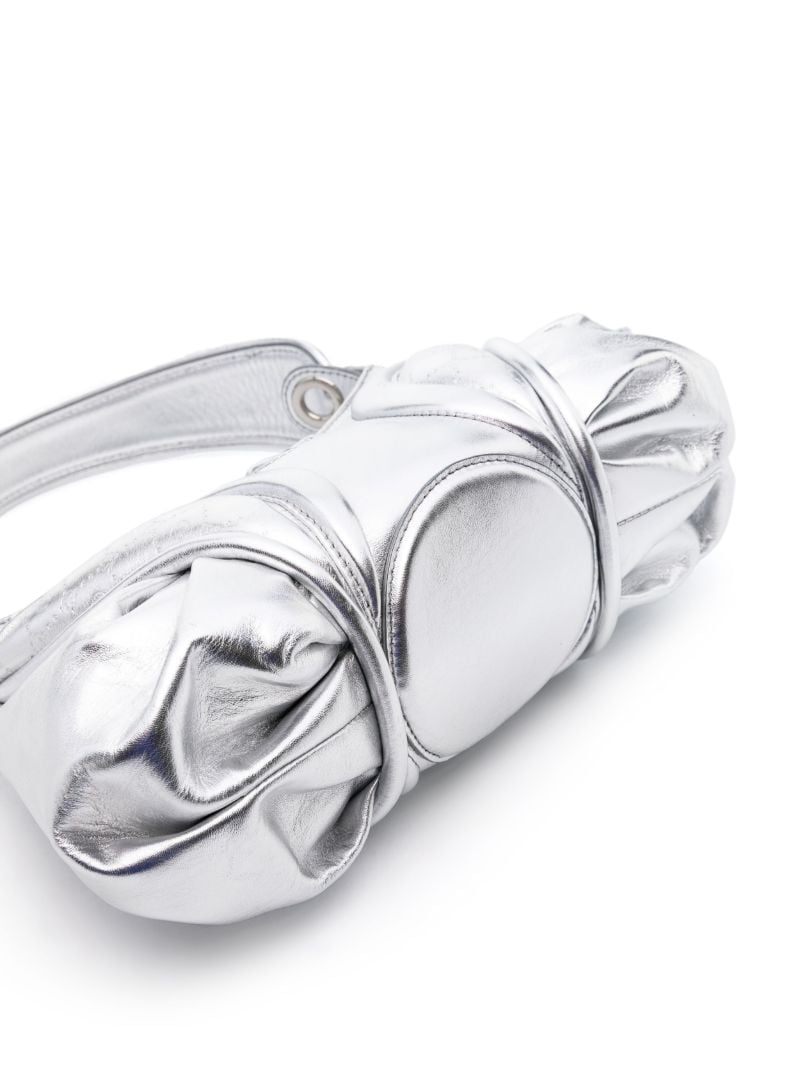 Silver-tone Stardust Leather Shoulder Bag