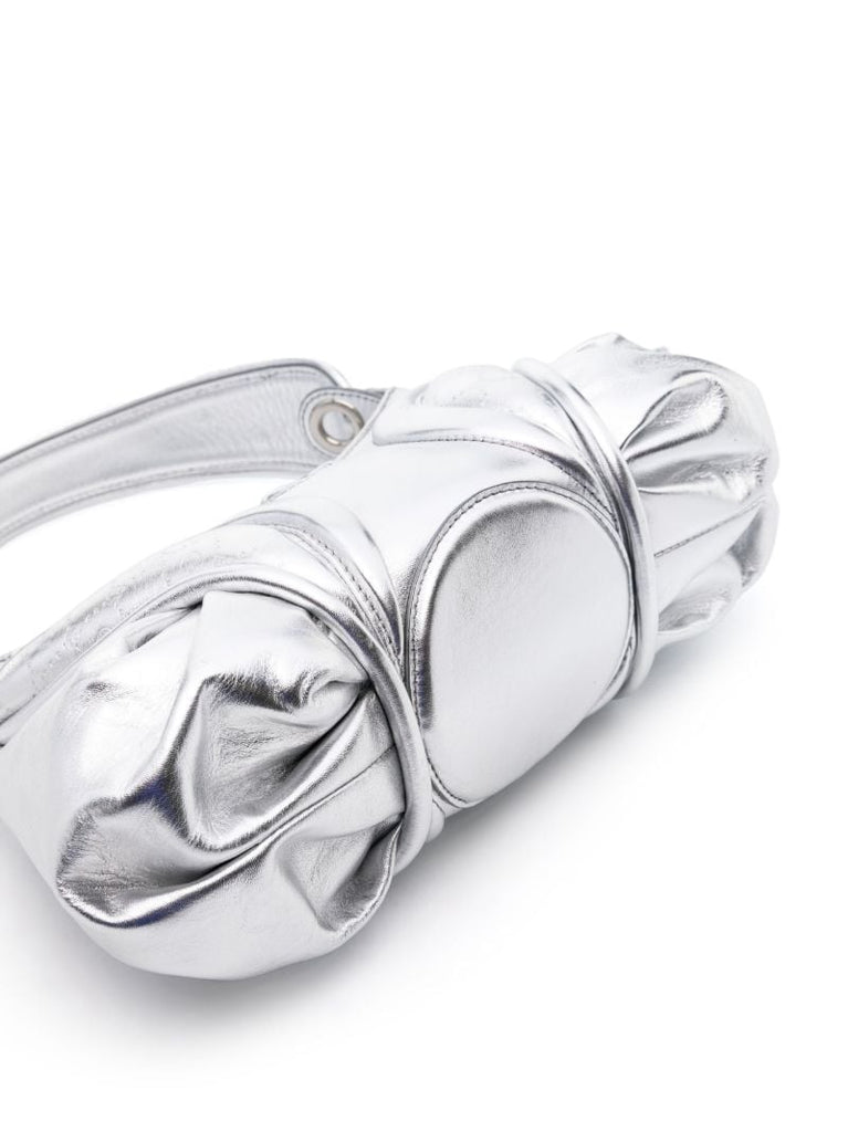 Silver-tone Stardust Leather Shoulder Bag