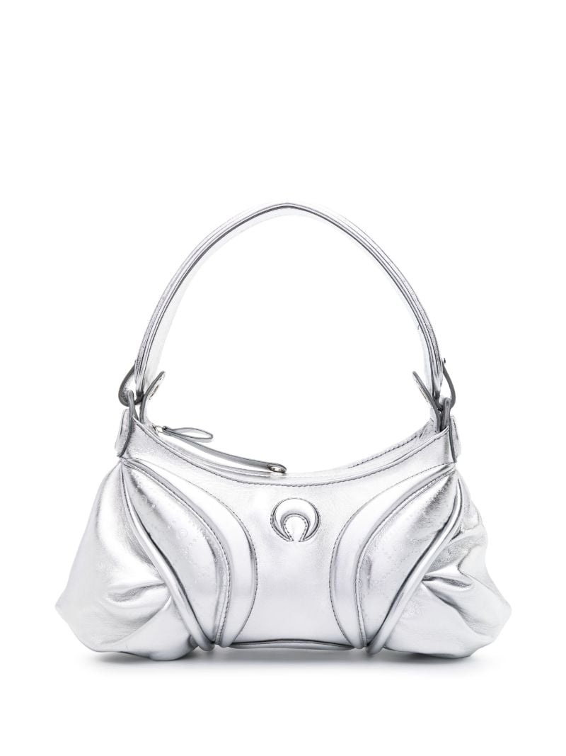 Silver-tone Stardust Leather Shoulder Bag