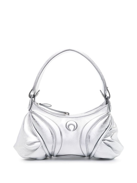 Silver-tone Stardust Leather Shoulder Bag