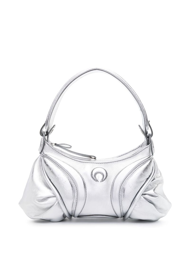 Silver-tone Stardust Leather Shoulder Bag