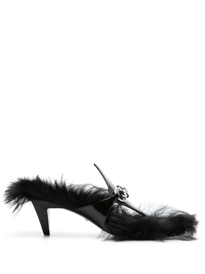 Black Horsebit Leather Sandals