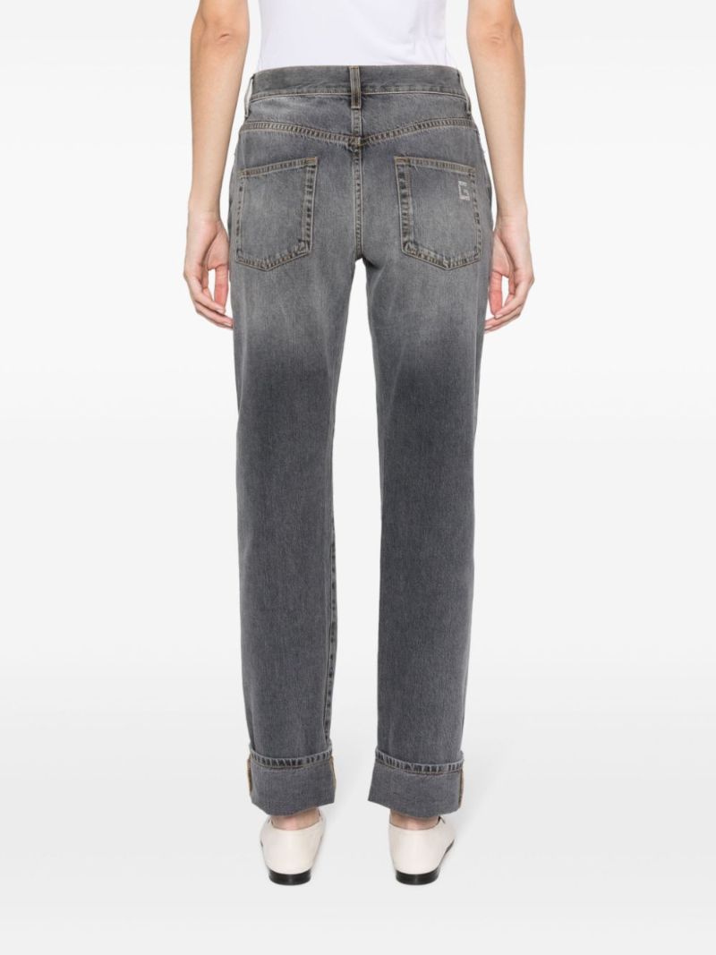 Grey Straight-leg Jeans